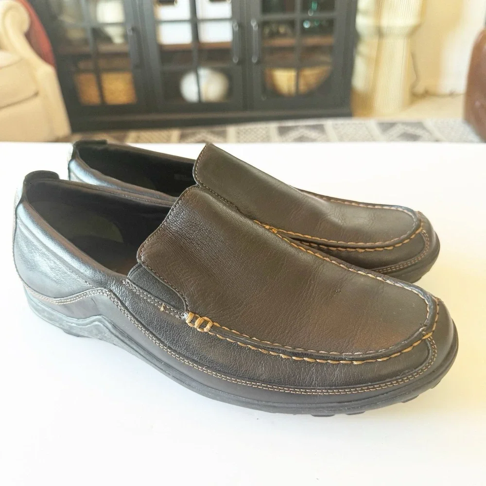 Cole Haan Tucker Venetian Slip On Loafer Black Leather Men's Size 10 Driving Moc